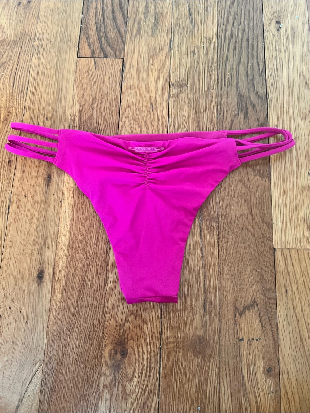 Magenta Strappy Side Bikini Bottoms